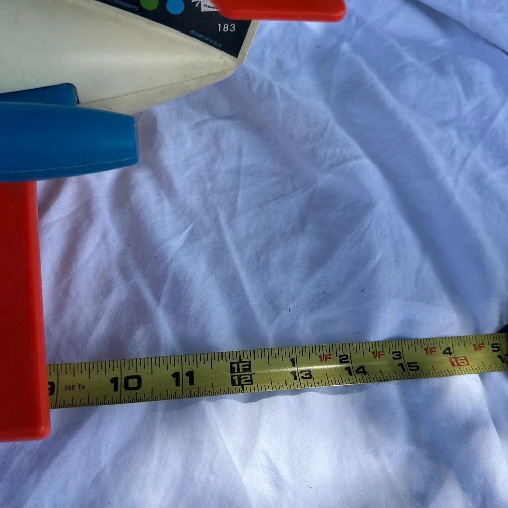 Fisher Price Fun Jet Toy Airplane Kids OS White Good Vintage 183 Little People